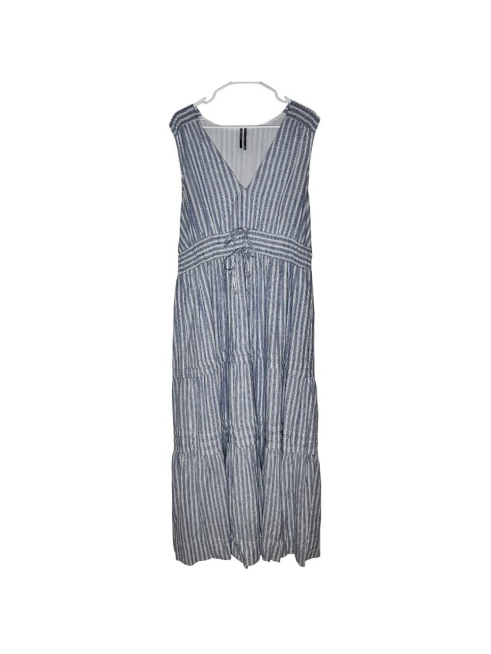 Anthropologie The Somerset Sleeveless Linen Maxi Dress Women's Size XL Blue
